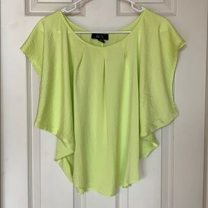 Bright lime/yellow flowing shirt